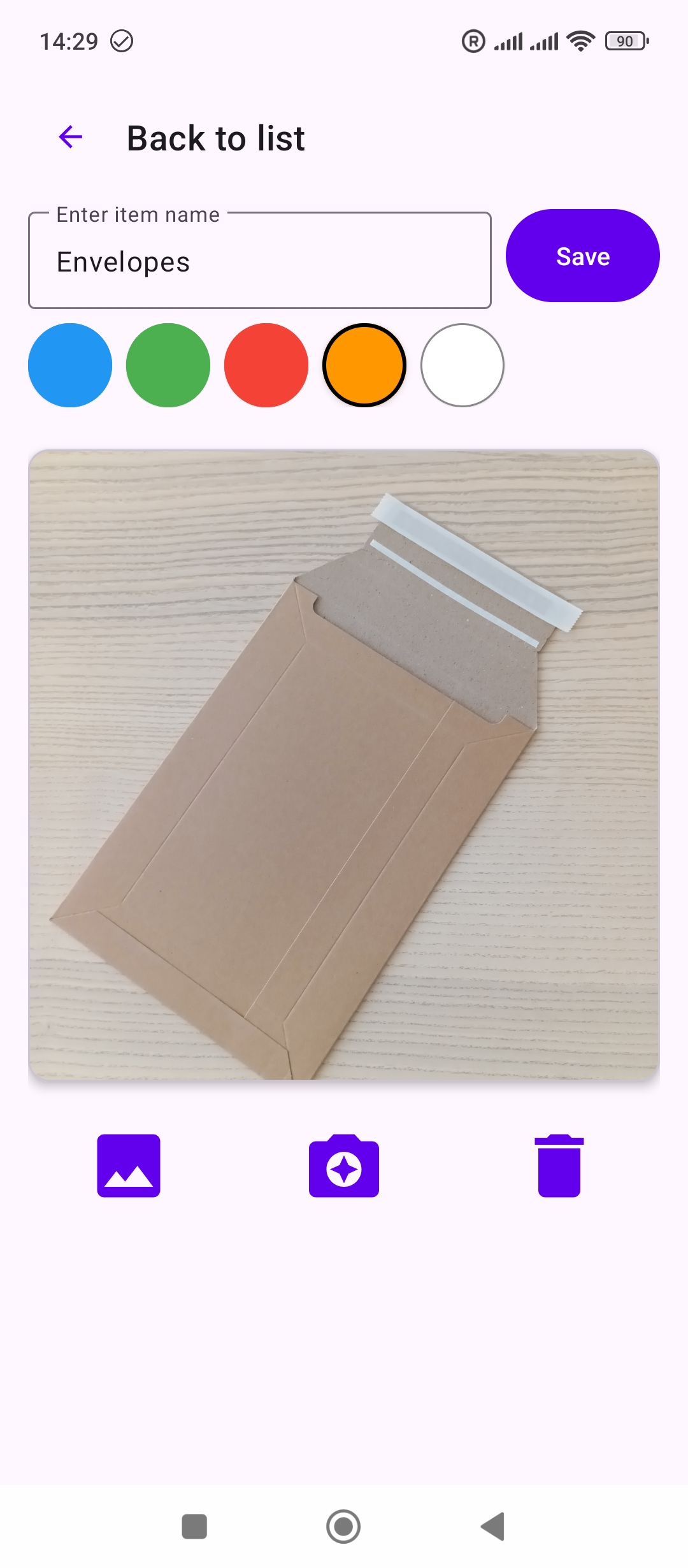 Item details